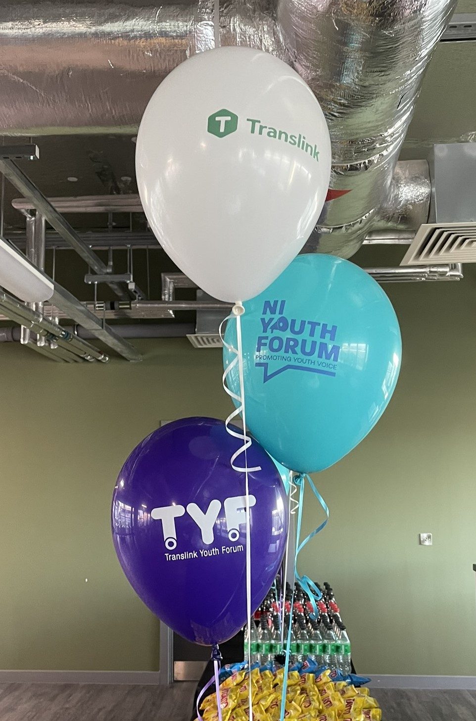 Youth Forum logo printed balloons