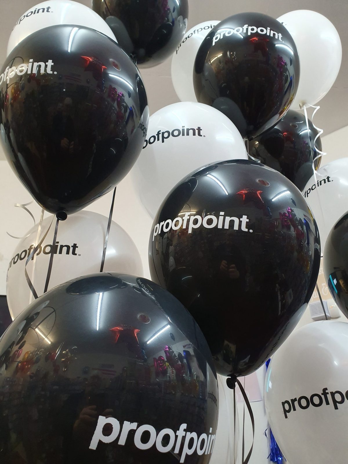 Pack of custom printed 11 inch latex balloons in the Fashion range, printed with a logo in Lisburn